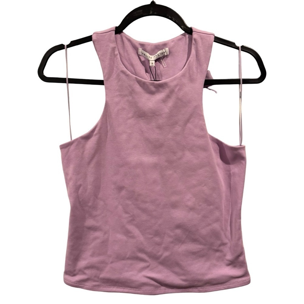 English Factory Lavender  bow racerback Tanktop Size Small NWT